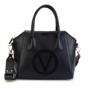 Valentino By Mario Valentino Black Leather Satchel Minimi